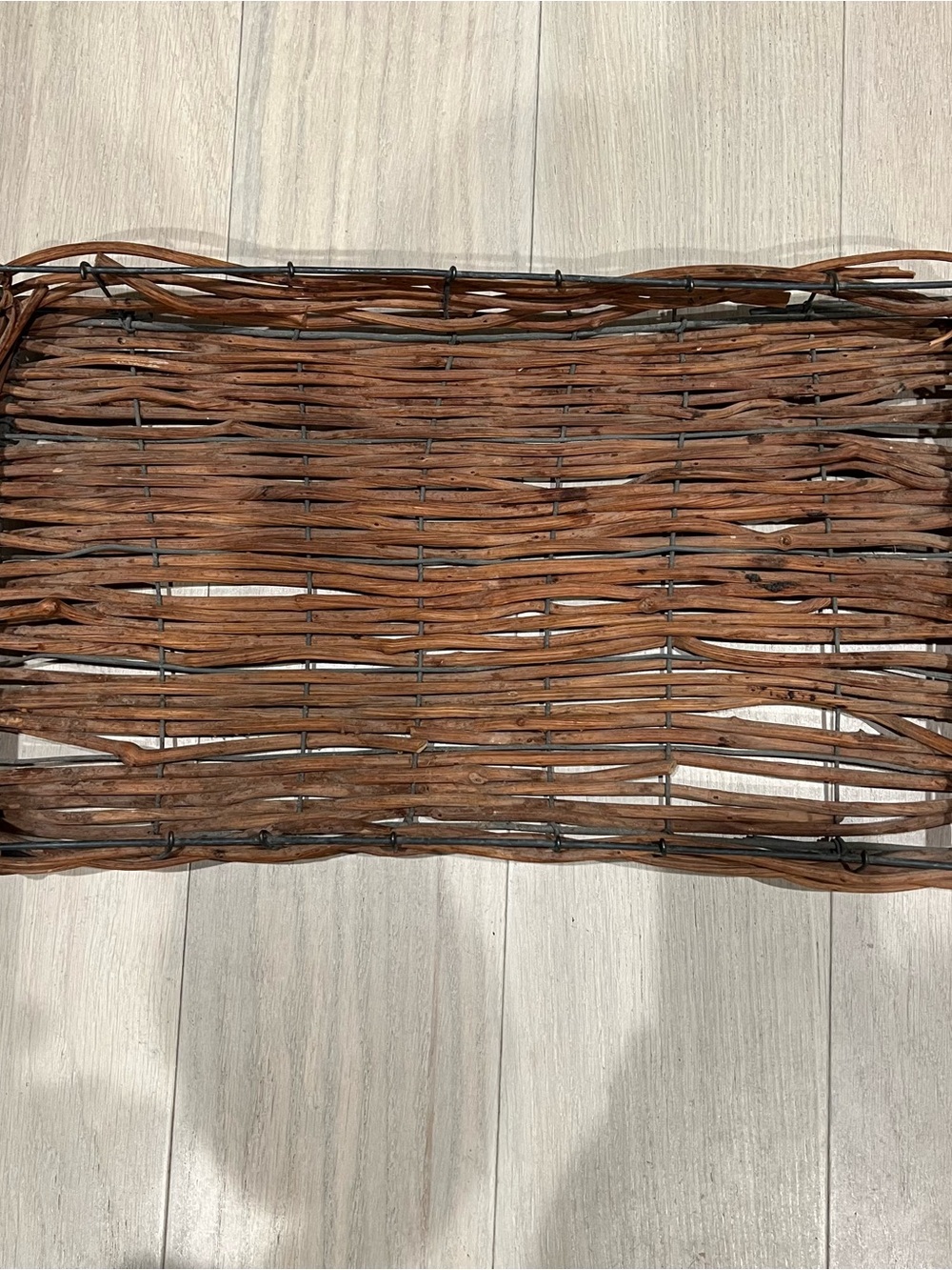 Woven Natural Brown Rattan Storage Basket Tray